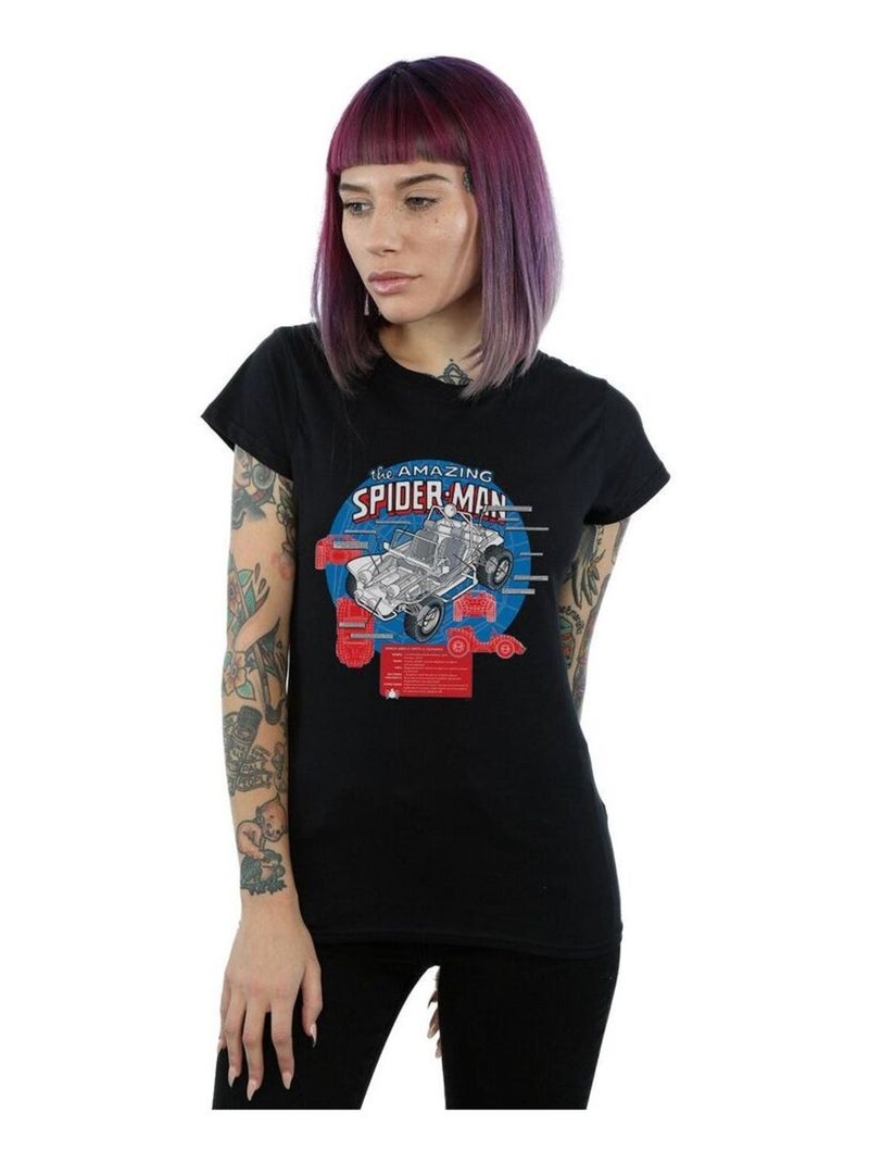 Marvel - T-shirt SPIDER-BUGGY BREAKDOWN Noir - Kiabi