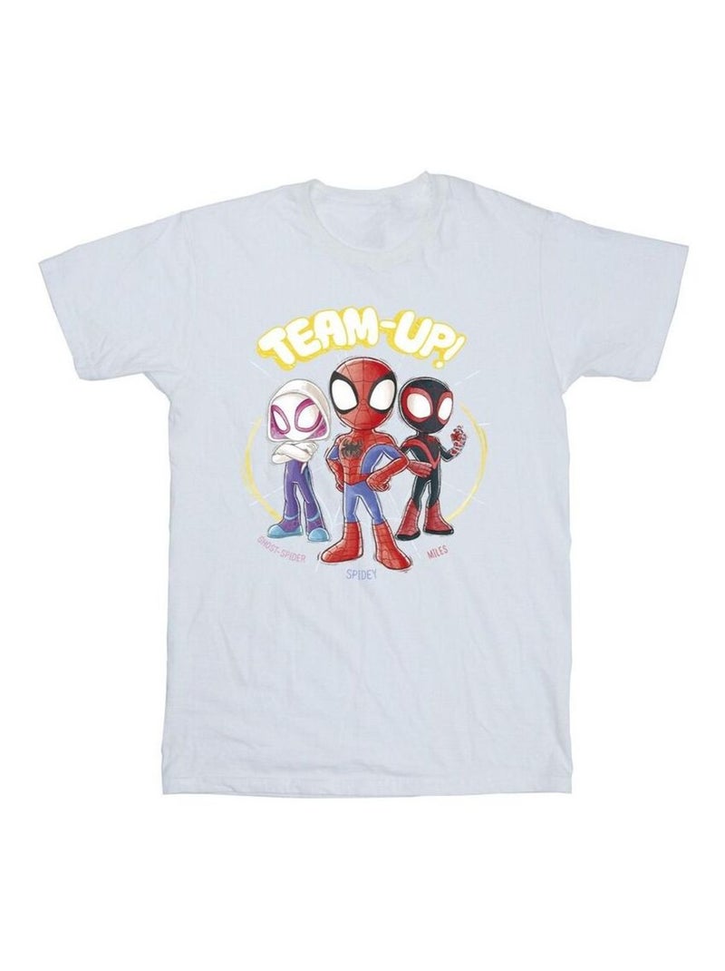Marvel - T-shirt SPIDEY AND HIS AMAZING FRIENDS Blanc - Kiabi