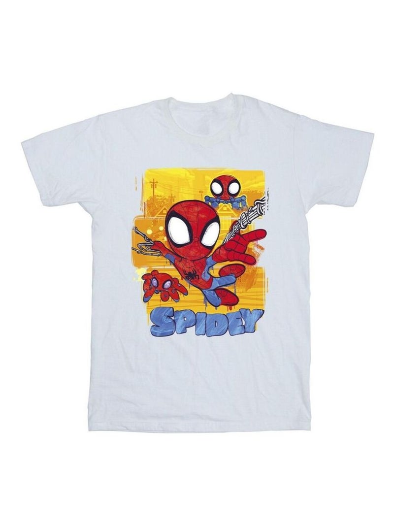 Marvel - T-shirt SPIDEY AND HIS AMAZING FRIENDS Blanc - Kiabi