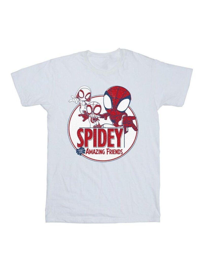 Marvel - T-shirt SPIDEY AND HIS AMAZING FRIENDS Blanc - Kiabi