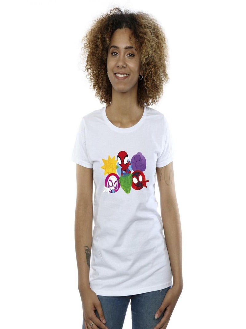Marvel - T-shirt SPIDEY AND HIS AMAZING FRIENDS Blanc - Kiabi