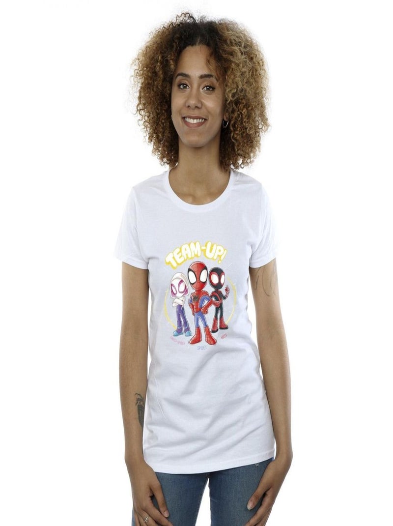 Marvel - T-shirt SPIDEY AND HIS AMAZING FRIENDS Blanc - Kiabi