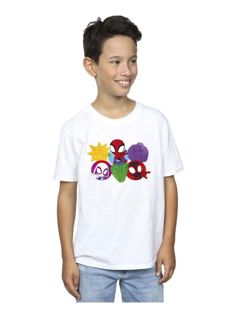 Marvel - T-shirt SPIDEY AND HIS AMAZING FRIENDS Blanc - Kiabi