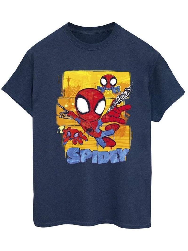Marvel - T-shirt SPIDEY AND HIS AMAZING FRIENDS Bleu marine - Kiabi