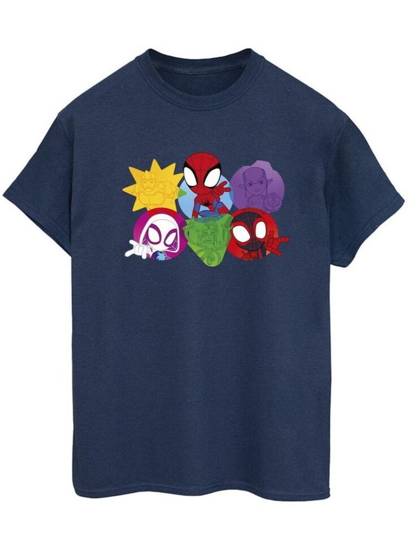 Marvel - T-shirt SPIDEY AND HIS AMAZING FRIENDS Bleu marine - Kiabi