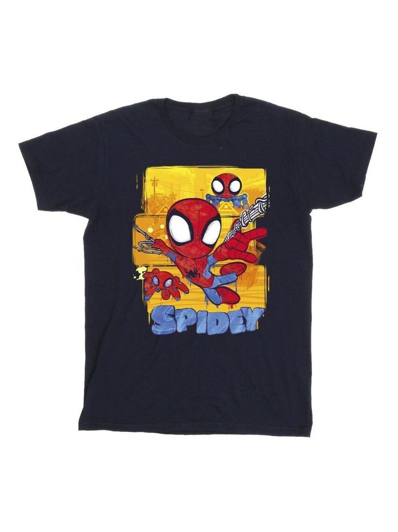 Marvel - T-shirt SPIDEY AND HIS AMAZING FRIENDS Bleu marine - Kiabi