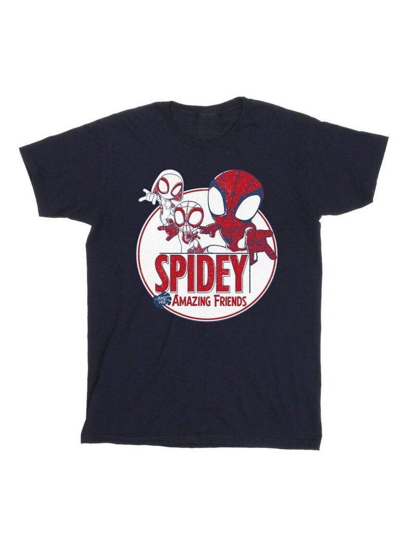 Marvel - T-shirt SPIDEY AND HIS AMAZING FRIENDS Bleu marine - Kiabi