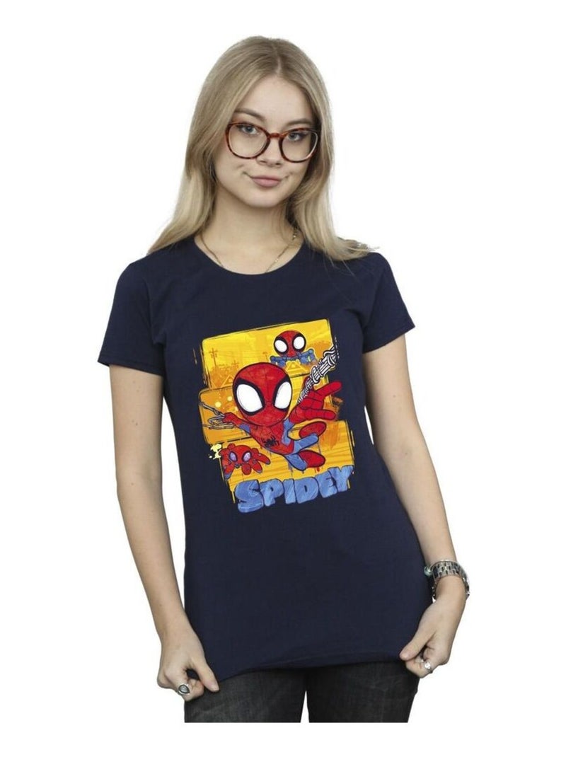 Marvel - T-shirt SPIDEY AND HIS AMAZING FRIENDS Bleu marine - Kiabi