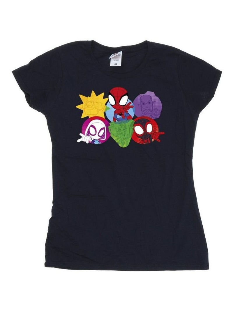 Marvel - T-shirt SPIDEY AND HIS AMAZING FRIENDS Bleu marine - Kiabi