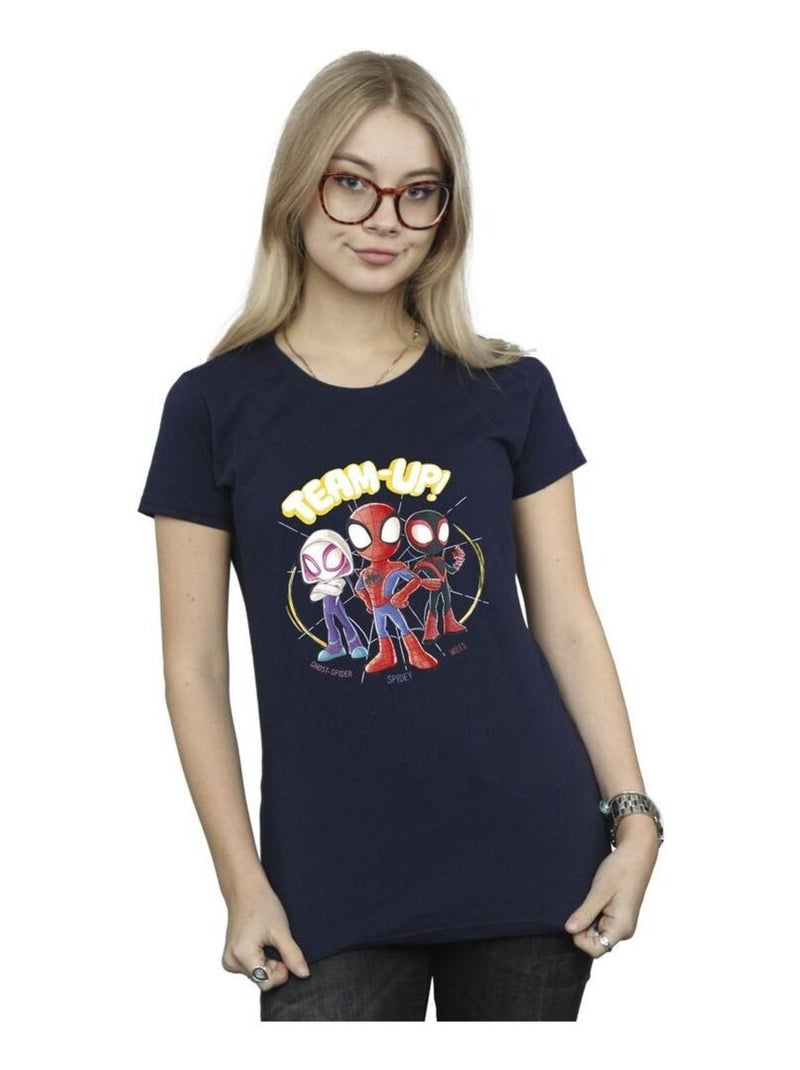 Marvel - T-shirt SPIDEY AND HIS AMAZING FRIENDS Bleu marine - Kiabi