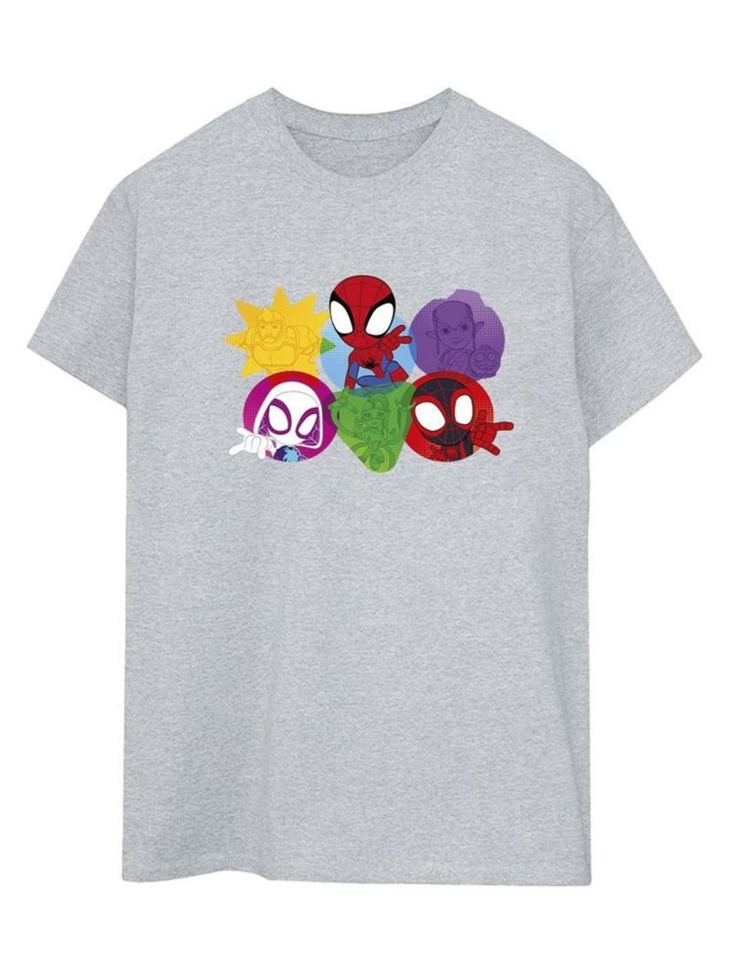 Marvel - T-shirt SPIDEY AND HIS AMAZING FRIENDS Gris chiné - Kiabi