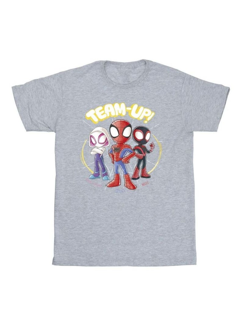 Marvel - T-shirt SPIDEY AND HIS AMAZING FRIENDS Gris chiné - Kiabi