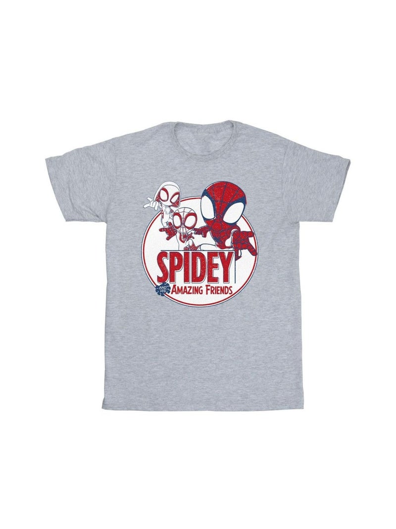 Marvel - T-shirt SPIDEY AND HIS AMAZING FRIENDS Gris chiné - Kiabi