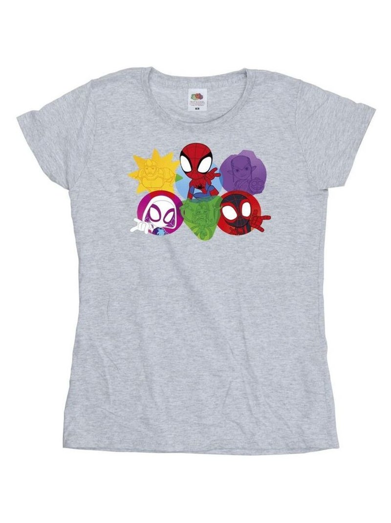Marvel - T-shirt SPIDEY AND HIS AMAZING FRIENDS Gris chiné - Kiabi