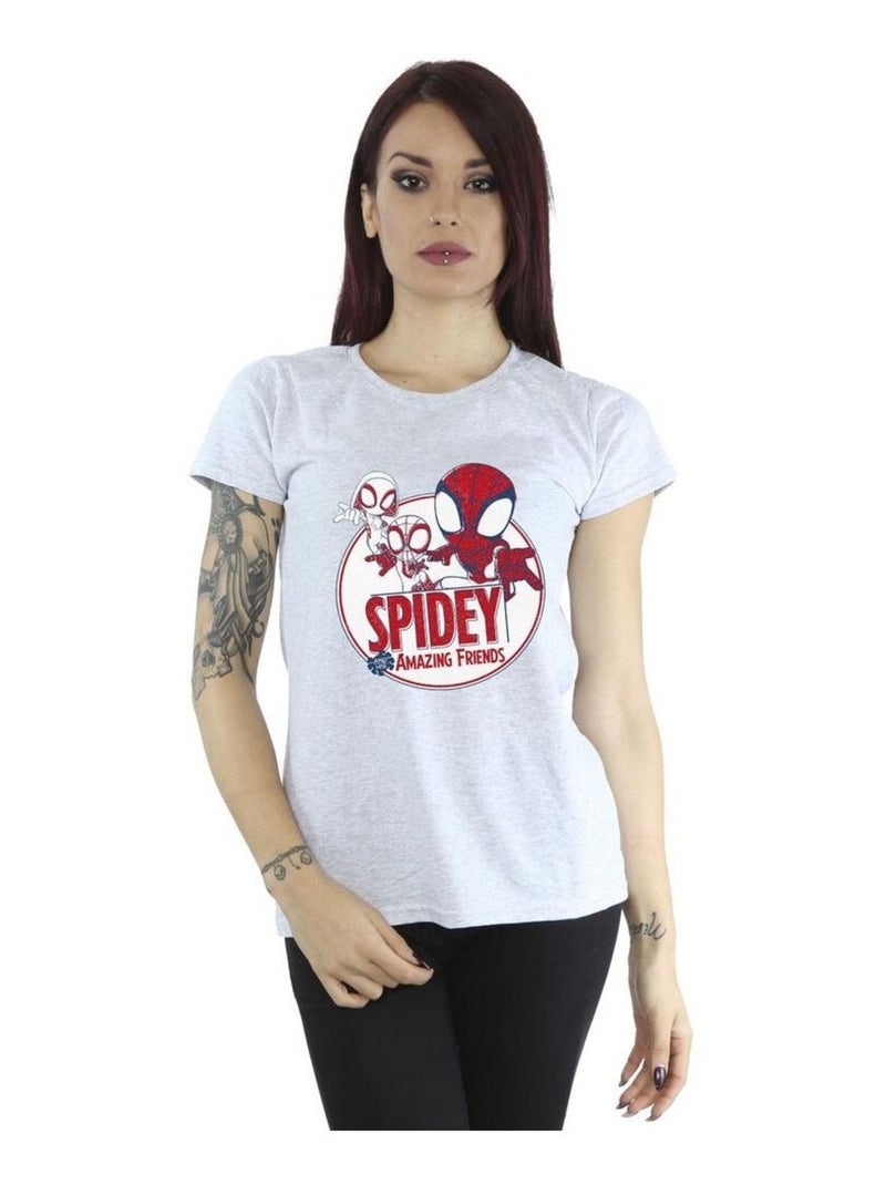 Marvel - T-shirt SPIDEY AND HIS AMAZING FRIENDS Gris chiné - Kiabi