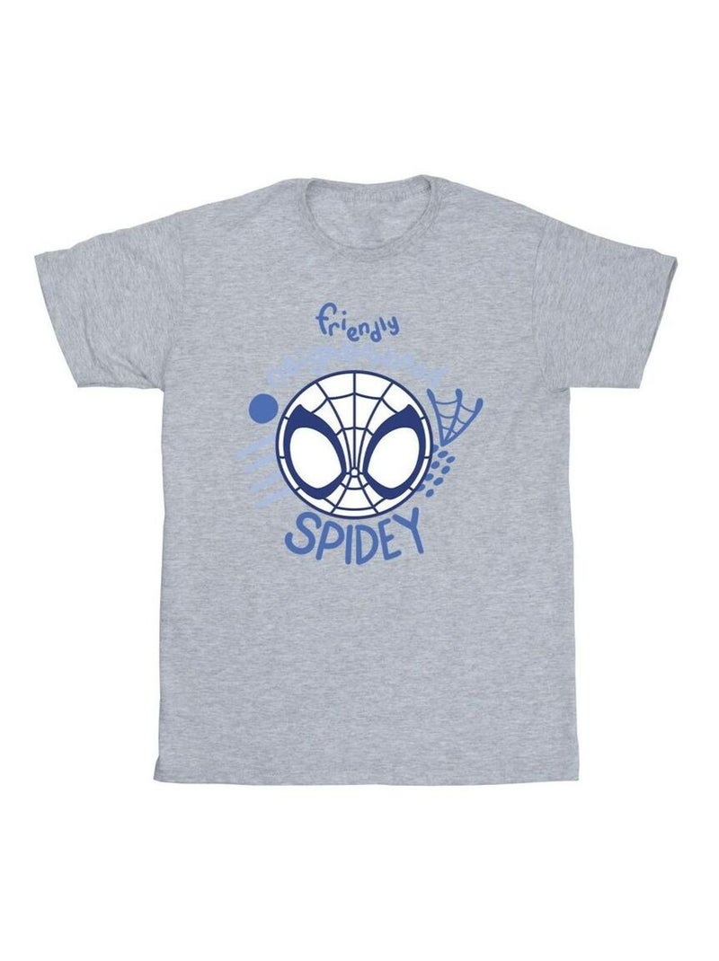 Marvel - T-shirt SPIDEY AND HIS AMAZING FRIENDS NEIGHBOURHOOD Gris chiné - Kiabi