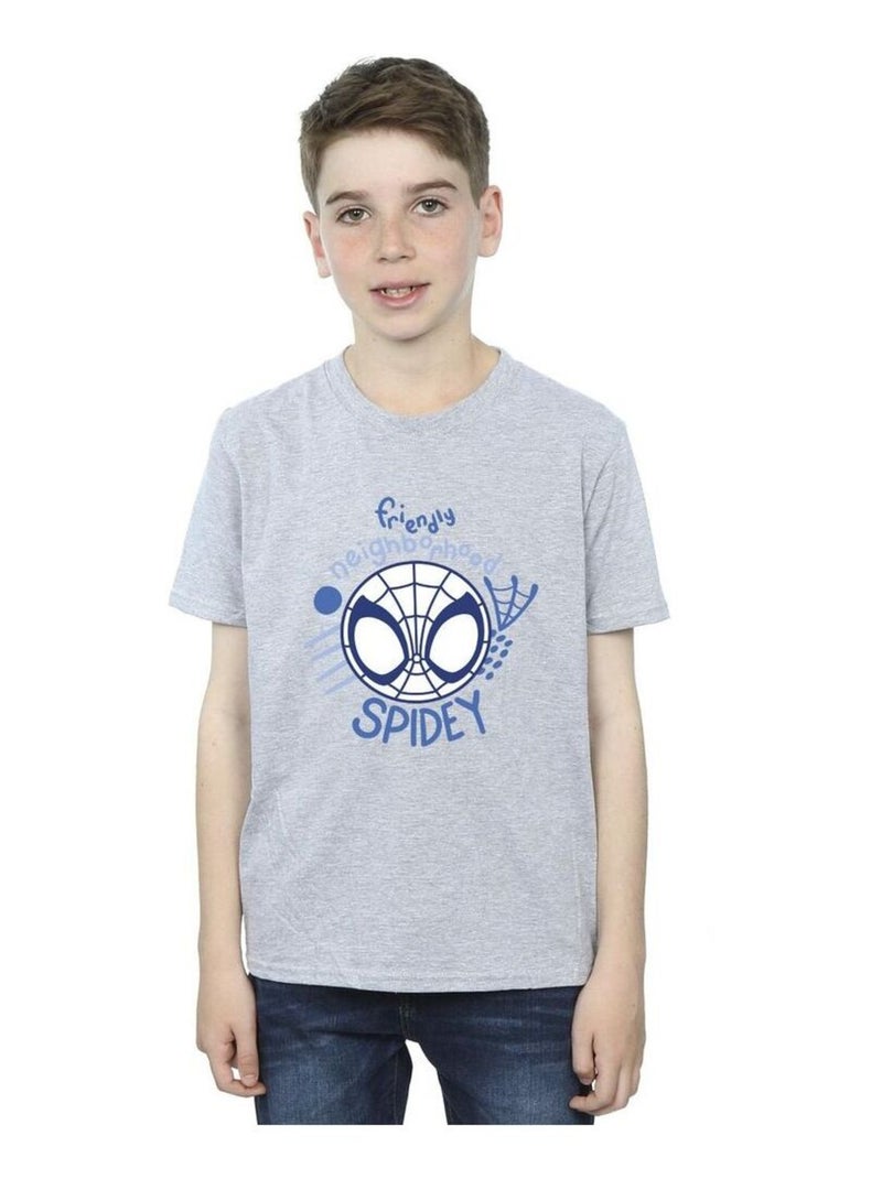 Marvel - T-shirt SPIDEY AND HIS AMAZING FRIENDS NEIGHBOURHOOD Gris chiné - Kiabi