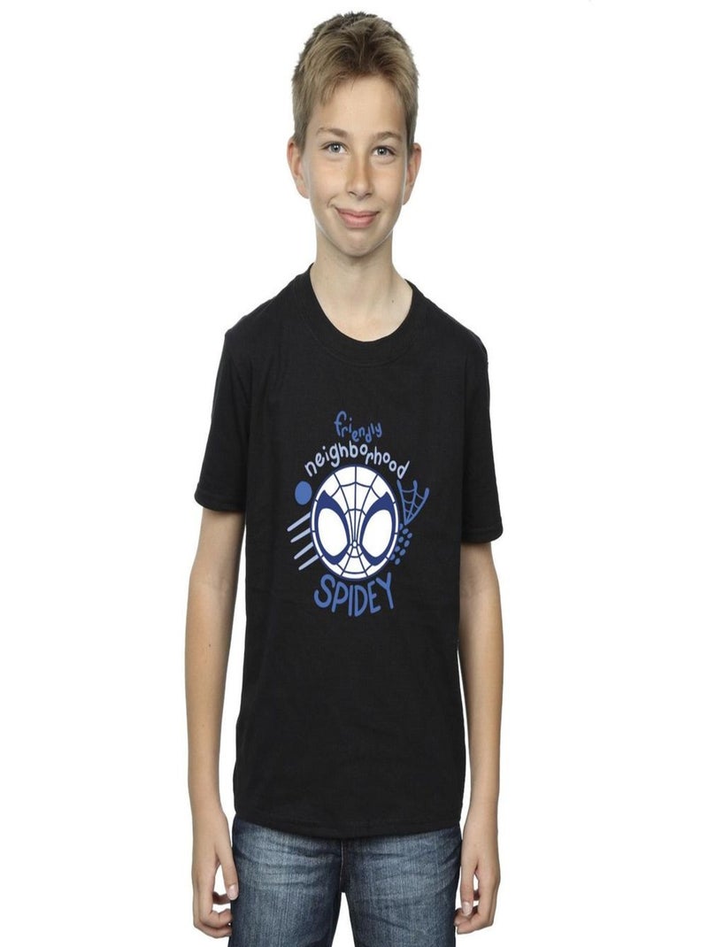 Marvel - T-shirt SPIDEY AND HIS AMAZING FRIENDS NEIGHBOURHOOD Noir - Kiabi