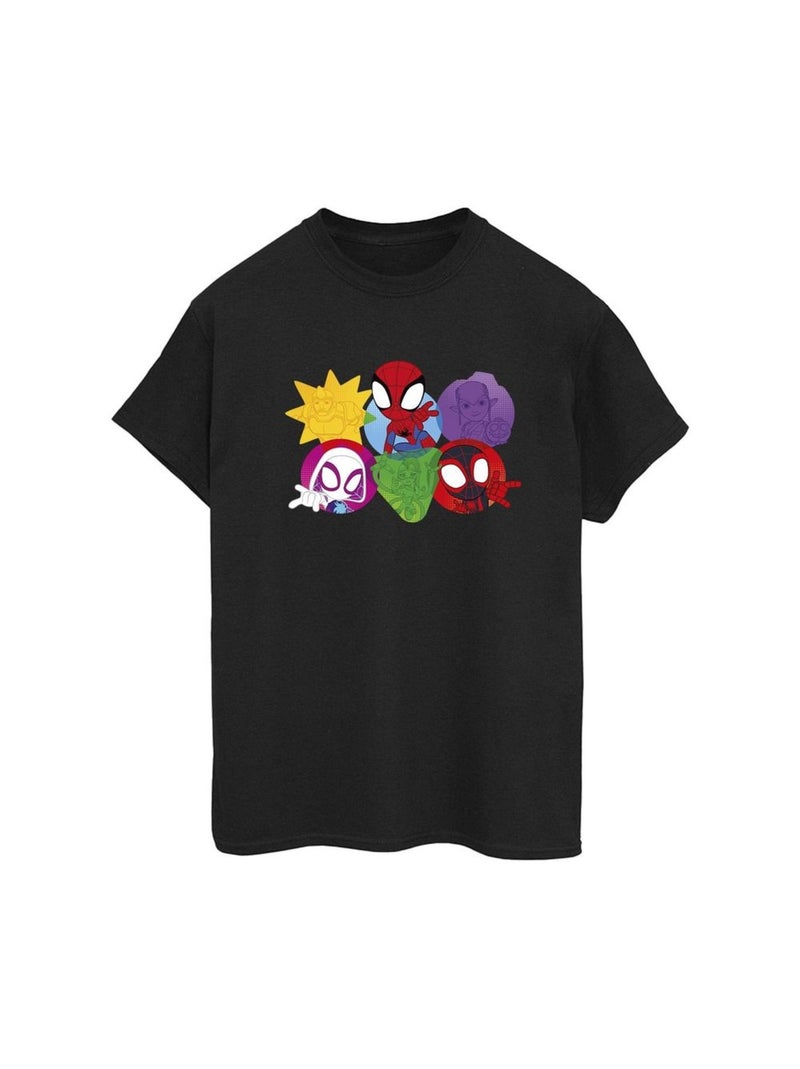 Marvel - T-shirt SPIDEY AND HIS AMAZING FRIENDS Noir - Kiabi