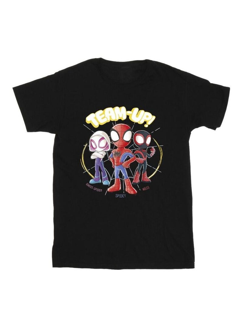 Marvel - T-shirt SPIDEY AND HIS AMAZING FRIENDS Noir - Kiabi