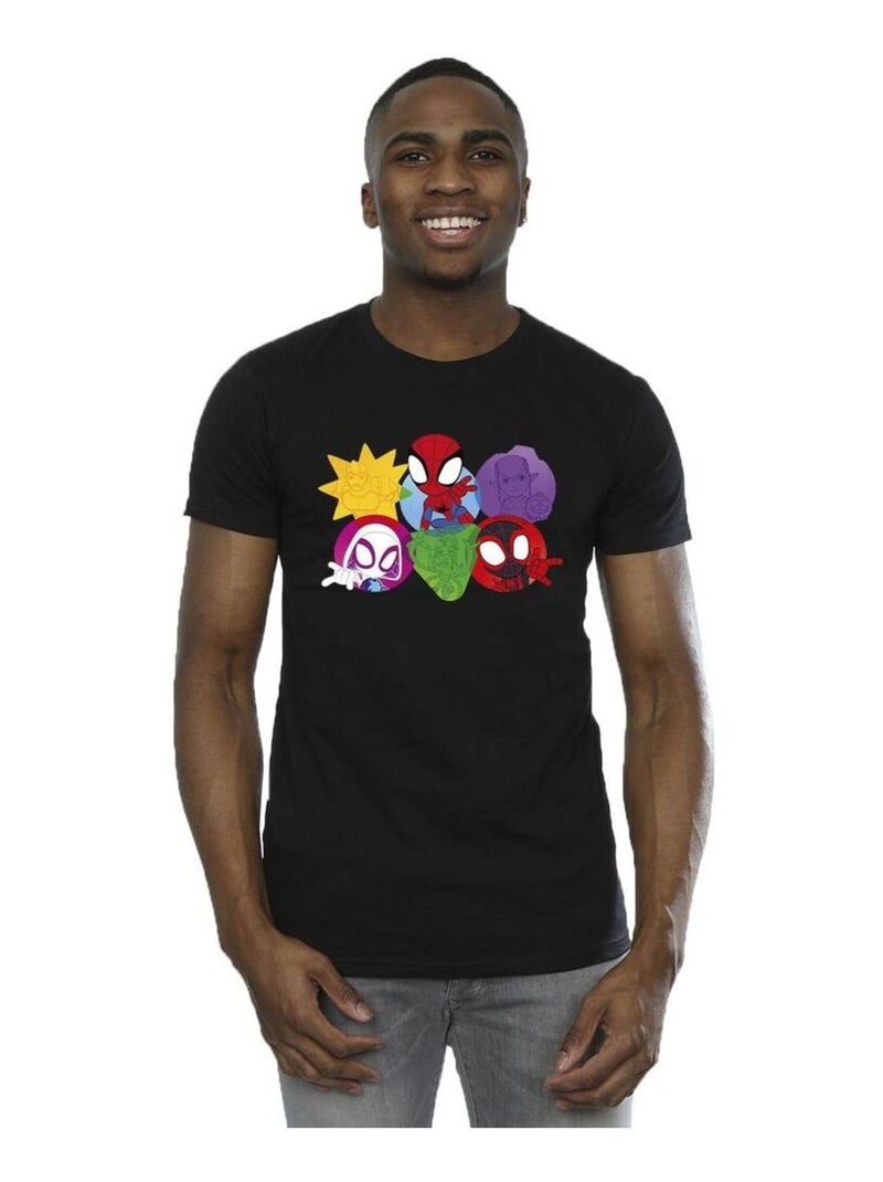 Marvel - T-shirt SPIDEY AND HIS AMAZING FRIENDS Noir - Kiabi