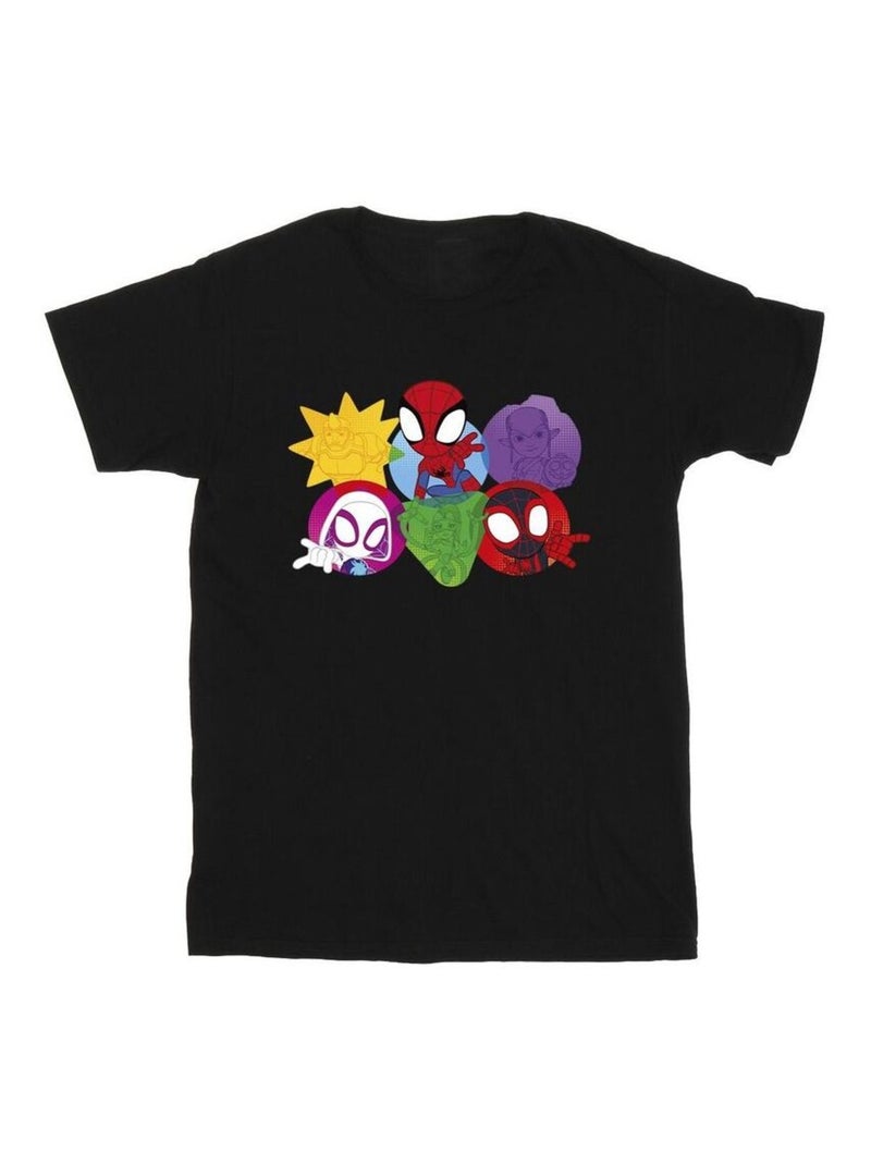 Marvel - T-shirt SPIDEY AND HIS AMAZING FRIENDS Noir - Kiabi