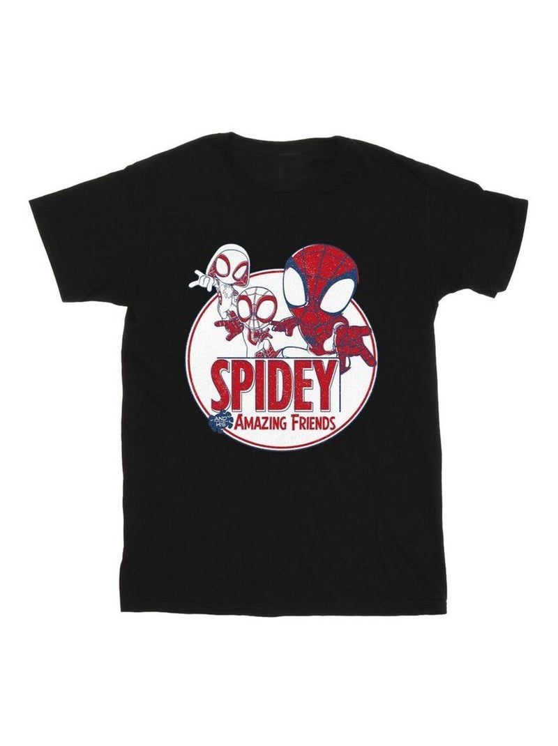 Marvel - T-shirt SPIDEY AND HIS AMAZING FRIENDS Noir - Kiabi