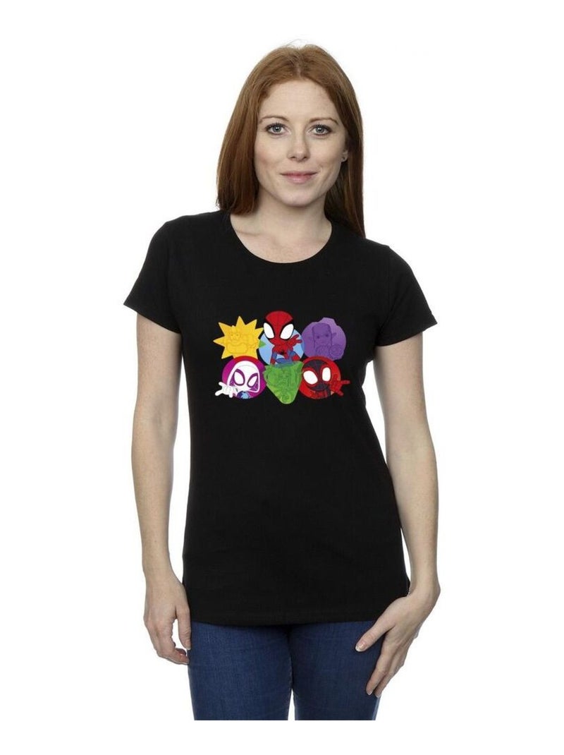 Marvel - T-shirt SPIDEY AND HIS AMAZING FRIENDS Noir - Kiabi