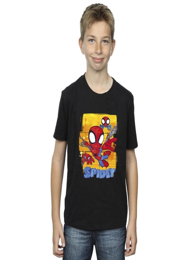 Marvel - T-shirt SPIDEY AND HIS AMAZING FRIENDS Noir - Kiabi