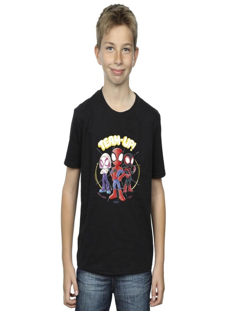 Marvel - T-shirt SPIDEY AND HIS AMAZING FRIENDS Noir - Kiabi