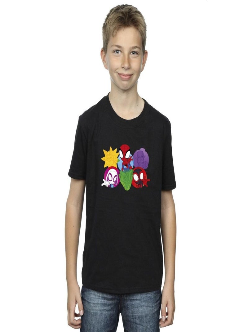 Marvel - T-shirt SPIDEY AND HIS AMAZING FRIENDS Noir - Kiabi