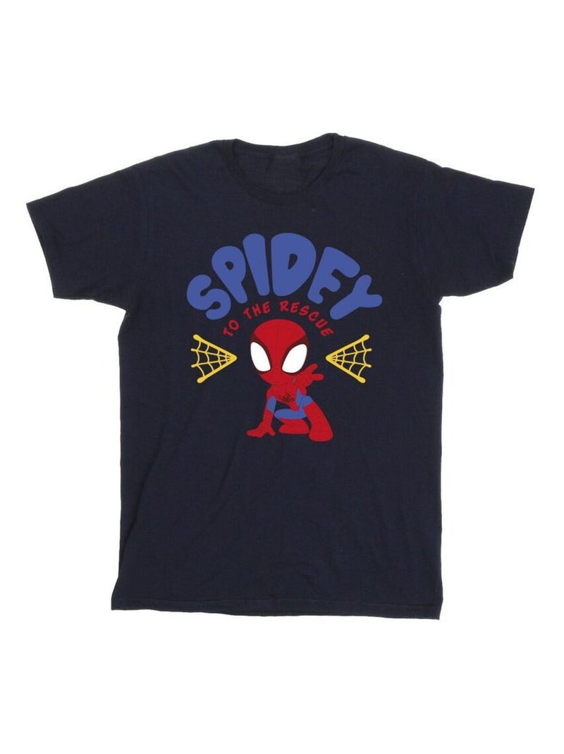 Marvel - T-shirt SPIDEY AND HIS AMAZING FRIENDS RESCUE Bleu marine - Kiabi