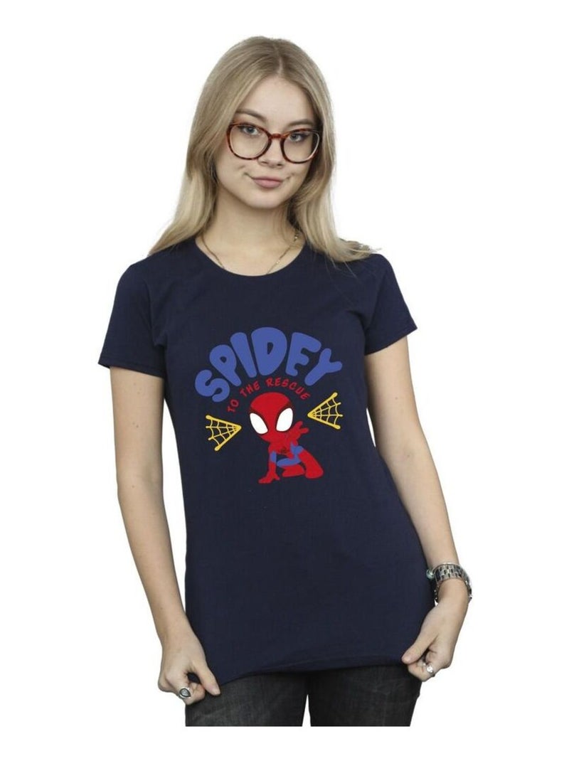 Marvel - T-shirt SPIDEY AND HIS AMAZING FRIENDS RESCUE Bleu marine - Kiabi