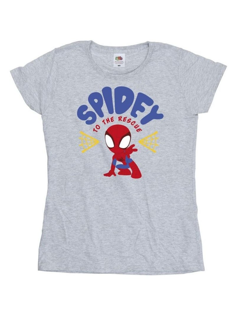 Marvel - T-shirt SPIDEY AND HIS AMAZING FRIENDS RESCUE Gris chiné - Kiabi