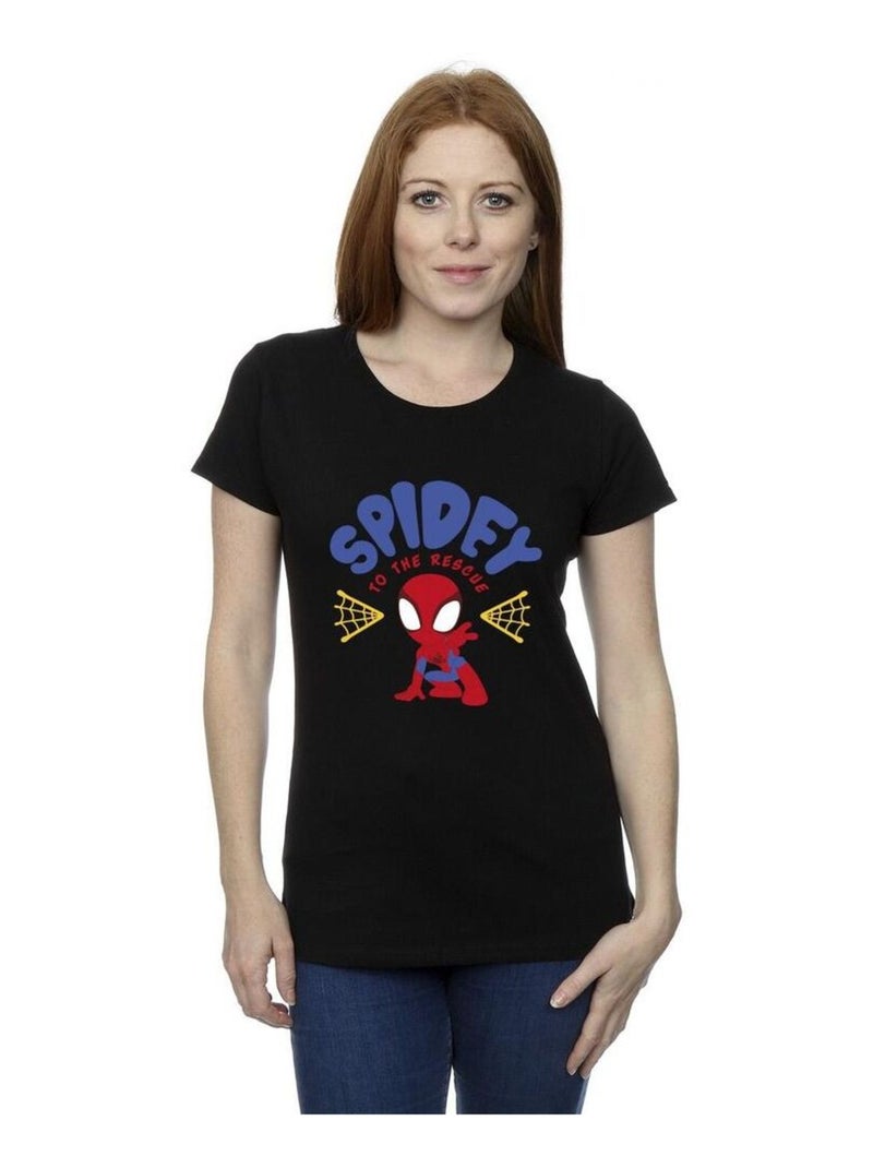 Marvel - T-shirt SPIDEY AND HIS AMAZING FRIENDS RESCUE Noir - Kiabi