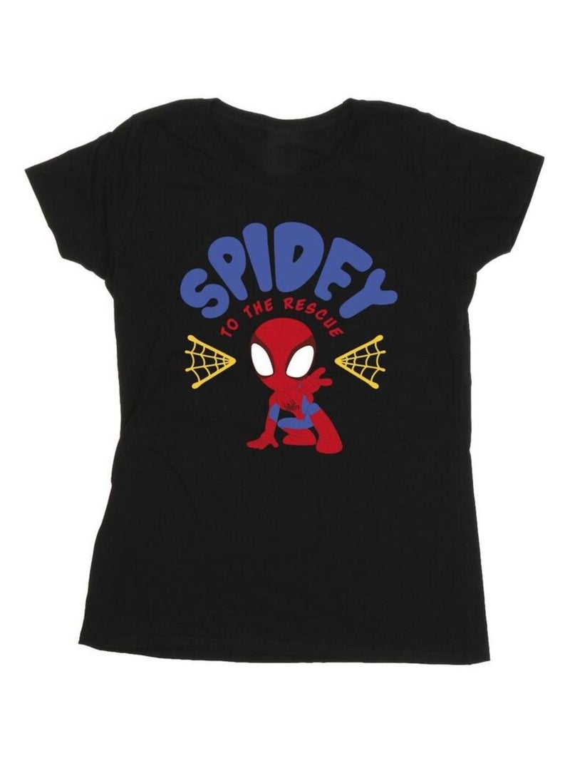 Marvel - T-shirt SPIDEY AND HIS AMAZING FRIENDS RESCUE Noir - Kiabi