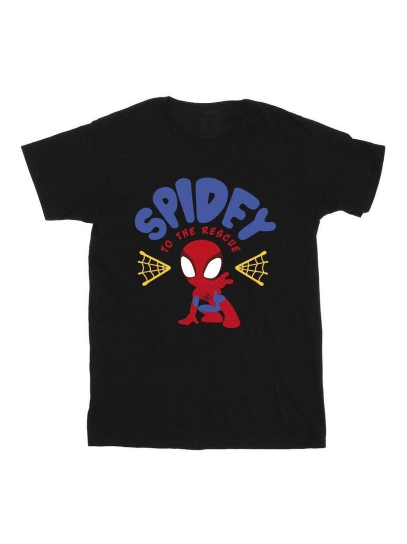 Marvel - T-shirt SPIDEY AND HIS AMAZING FRIENDS RESCUE Noir - Kiabi