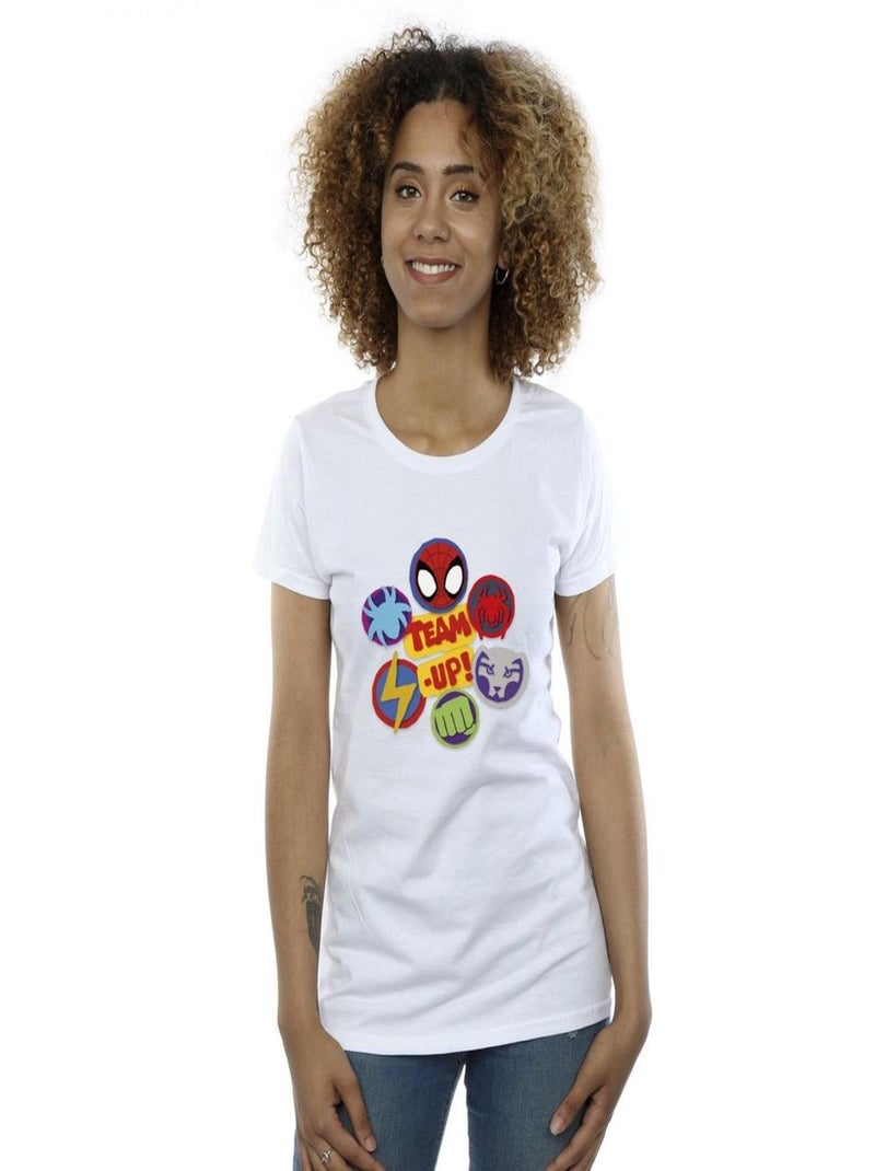 Marvel - T-shirt SPIDEY AND HIS AMAZING FRIENDS UP Blanc - Kiabi
