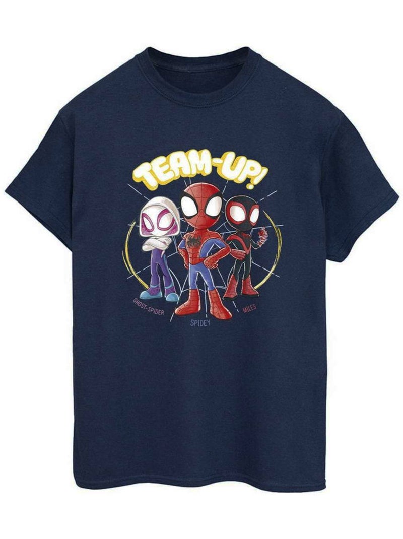 Marvel - T-shirt Spidey et ses amis extraordinaires Bleu marine - Kiabi