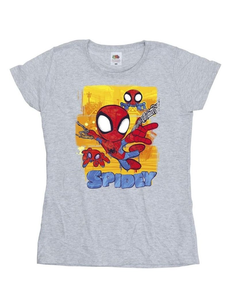 Marvel - T-shirt Spidey et ses amis extraordinaires Gris chiné - Kiabi