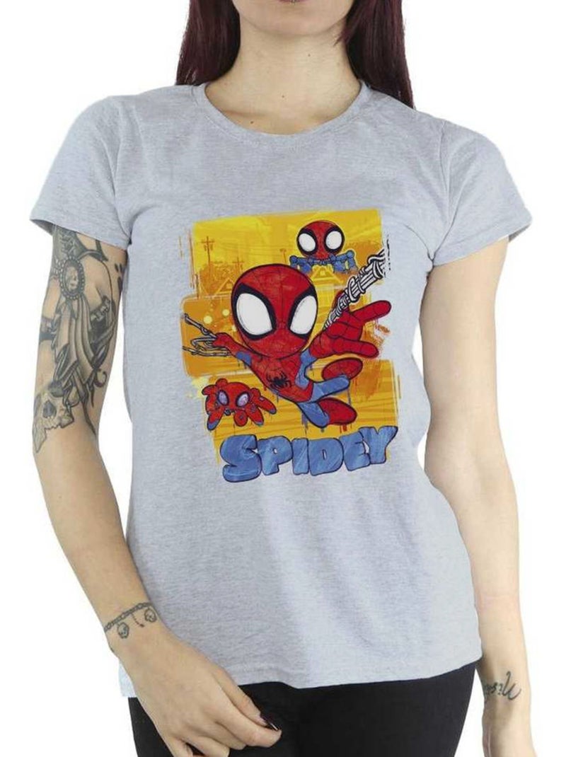 Marvel - T-shirt Spidey et ses amis extraordinaires Gris chiné - Kiabi