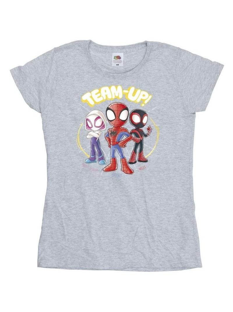 Marvel - T-shirt Spidey et ses amis extraordinaires Gris chiné - Kiabi