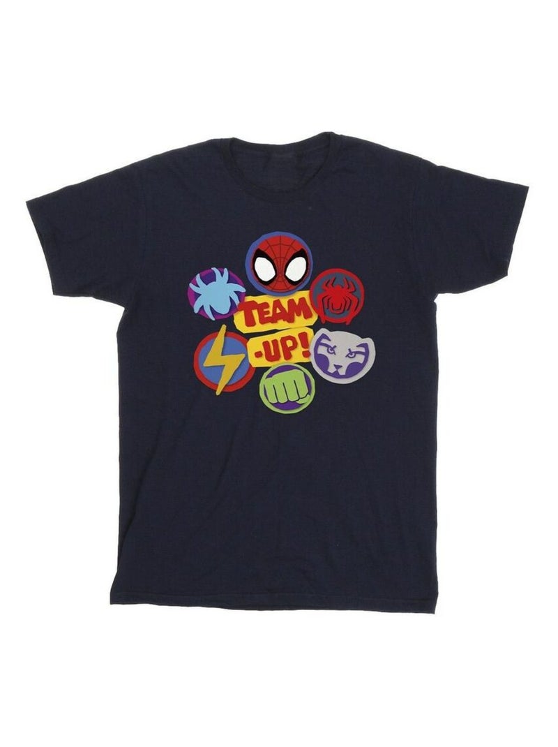 Marvel - T-shirt Spidey et ses amis extraordinaires UP Bleu marine - Kiabi