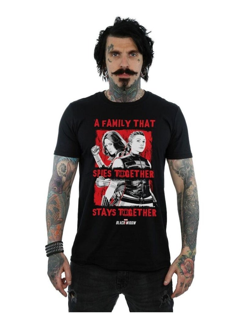 Marvel - T-shirt SPIES TOGETHER Noir - Kiabi