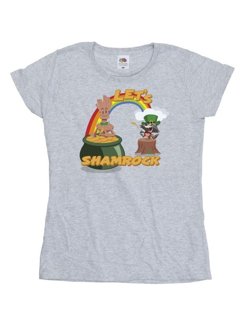 Marvel - T-shirt ST PATRICK'S DAY Gris chiné - Kiabi