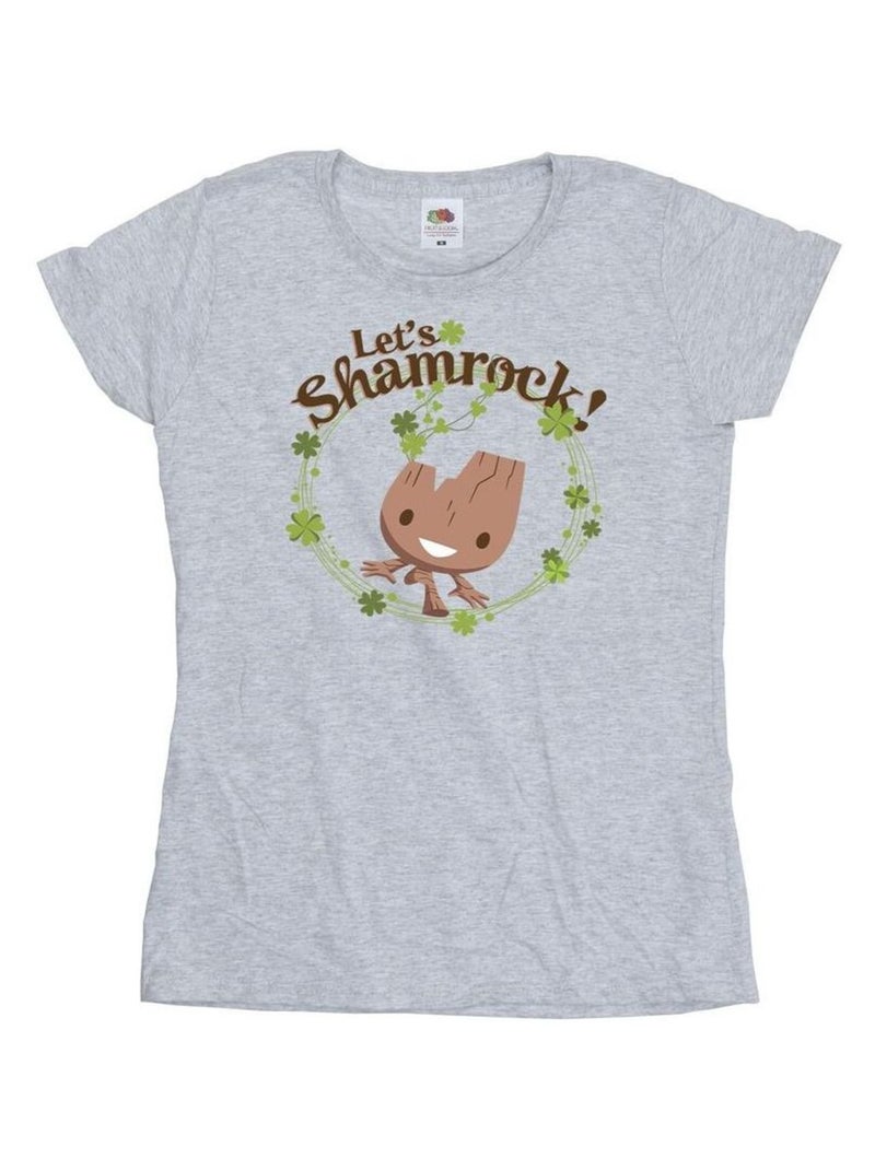 Marvel - T-shirt ST PATRICK'S DAY LET'S SHAMROCK Gris chiné - Kiabi