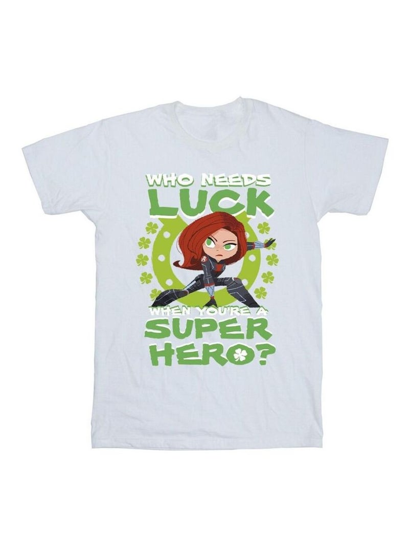 Marvel - T-shirt ST PATRICK'S DAY LUCK Blanc - Kiabi
