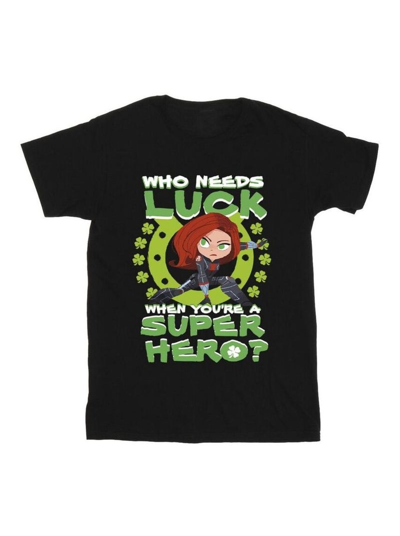 Marvel - T-shirt ST PATRICK'S DAY LUCK Noir - Kiabi