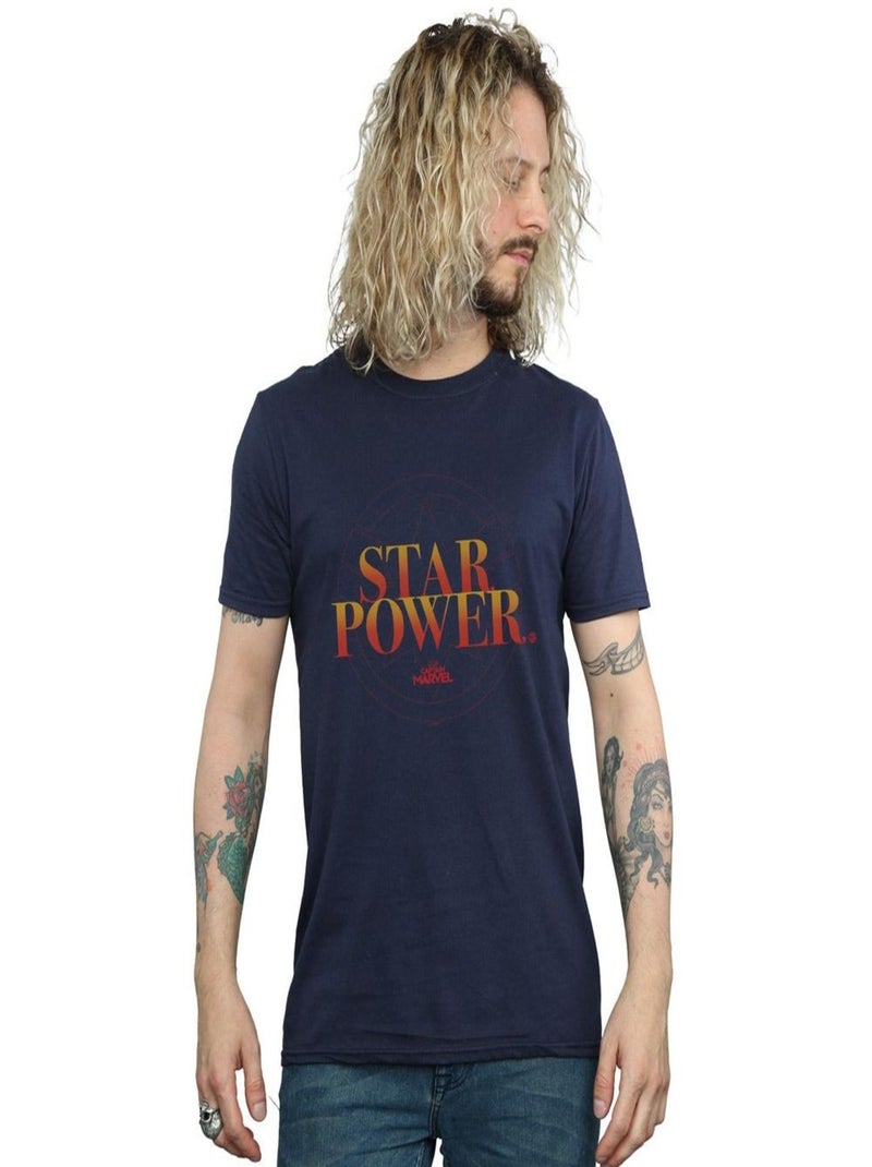 Marvel - T-shirt STAR POWER Bleu marine - Kiabi