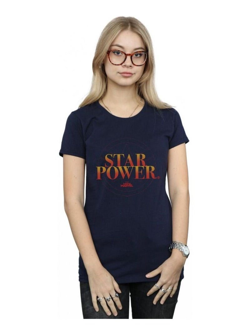 Marvel - T-shirt STAR POWER Bleu marine - Kiabi